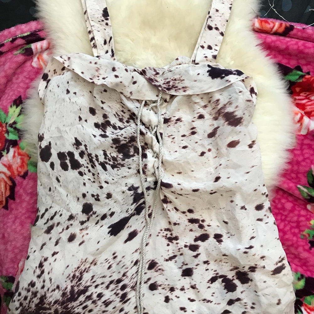 3.1 Phillip Lim Silk lace up front tank top blouse